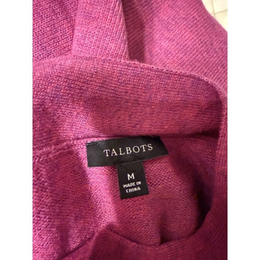 Talbots Bow Neck Poncho Cape Sweater. Womens. Pink. Sz M - Picture 12 of 16